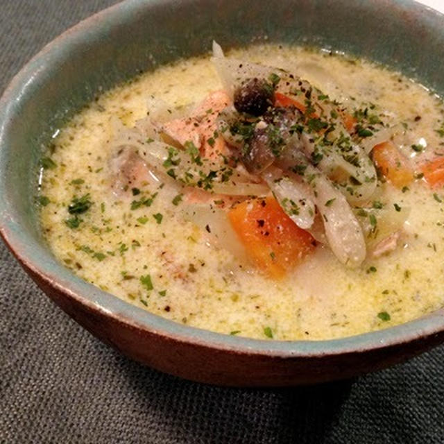 冬の紅白スープ。