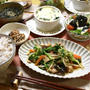 野菜たっぷり晩ごはん。野菜不足を感じたらこれだな。