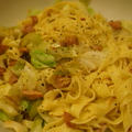 ハムとキャベツのあっさりパスタ