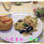ベーコンパスタ＆サラダ＆ジャコ入りロールパンの定食♪