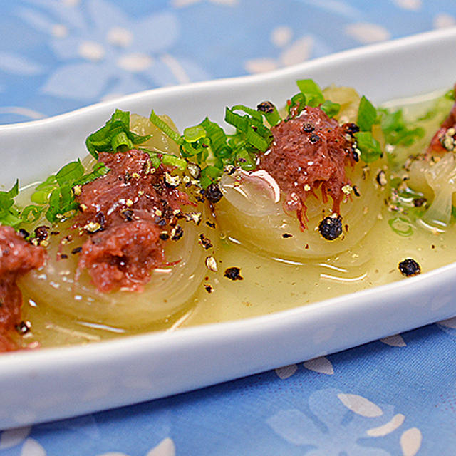 やわやわ玉ねぎのコンビーフのせ ☆ 作り置きおかず