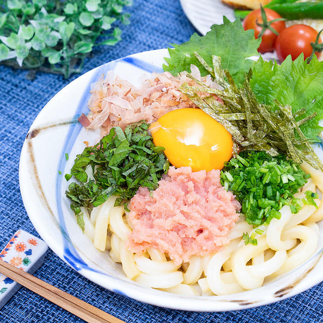 超簡単・時短♪釜玉明太バターうどん(｡･･｡)