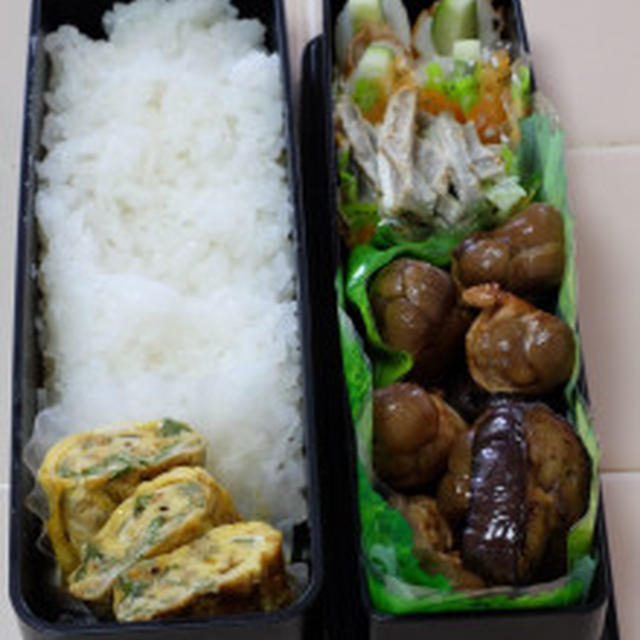 甘辛きのこ巻き巻き弁当