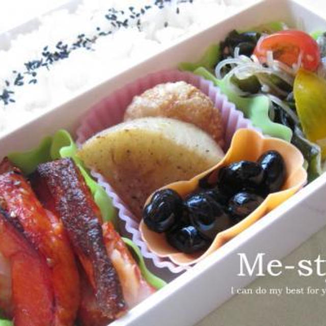 To day's bento♪「銀たらの味醂漬け焼き」