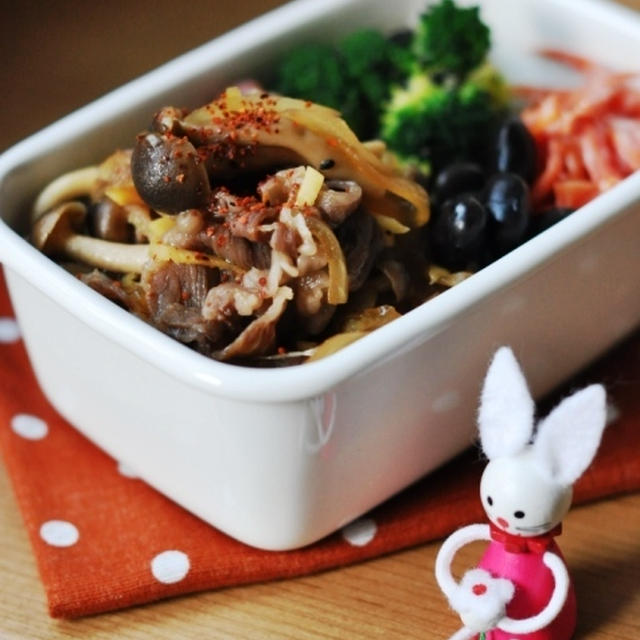 牛しぐれ煮弁当。
