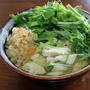 体重に余裕が出来て「鶏水菜うどん」