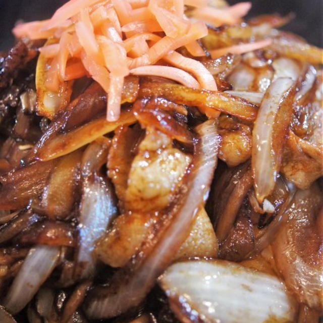 ■簡単５分で晩ご飯【豚バラ蒲焼丼】（日本食研さんのタレ使用）で滅茶ジューシー！！