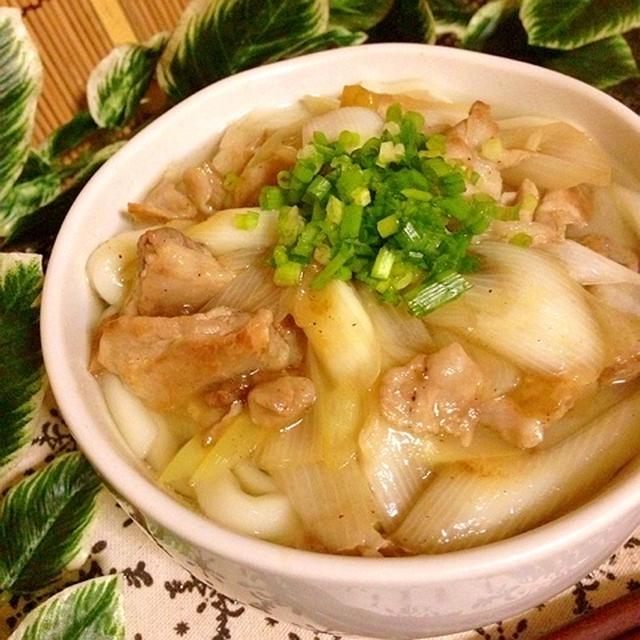 ネギ塩豚うどん♡