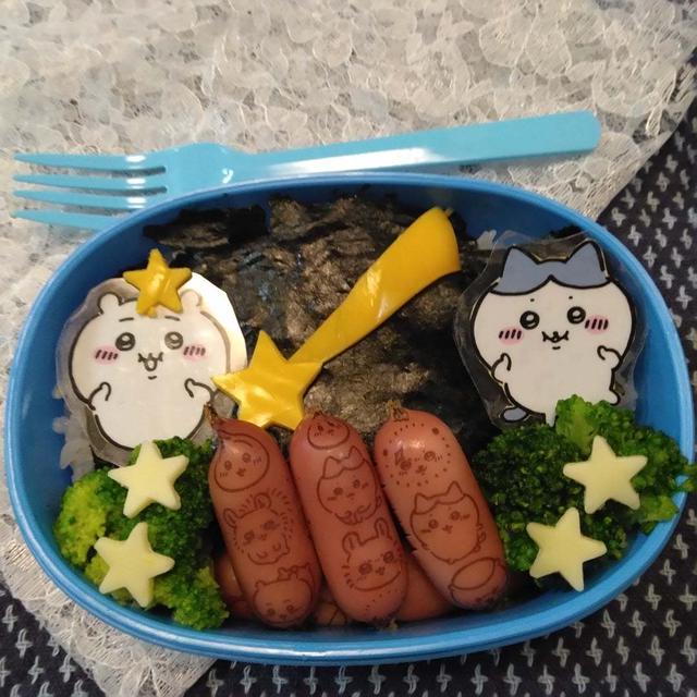 海苔弁で流れ星七夕弁当〖デコ弁〗#平日お昼ご飯はお弁当or外食