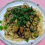茄子と塩昆布の和風パスタ