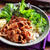 ♡豚こまde焼肉サラダのっけごはん♡【#簡単レシピ#時短#節約#丼#春休みランチ】
