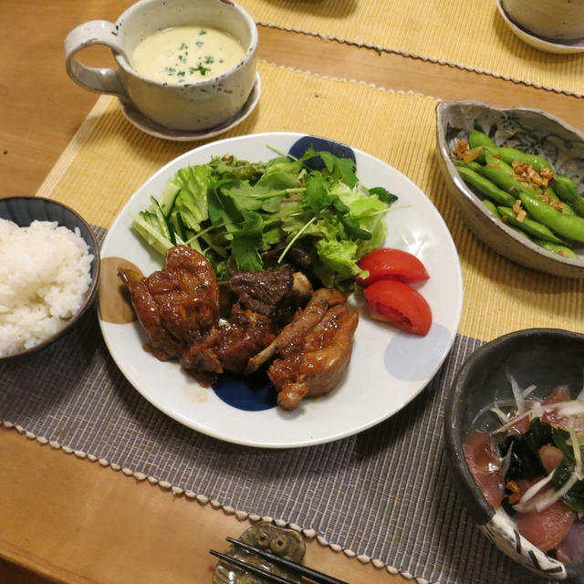 ”なんちゃって ALOHA飯” の晩ご飯　と　ジャカランダの花♪