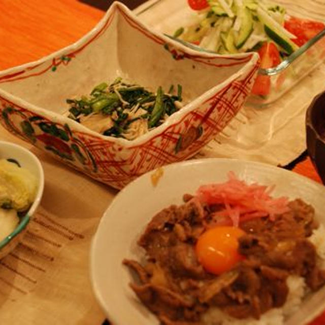 牛丼と長女の笛