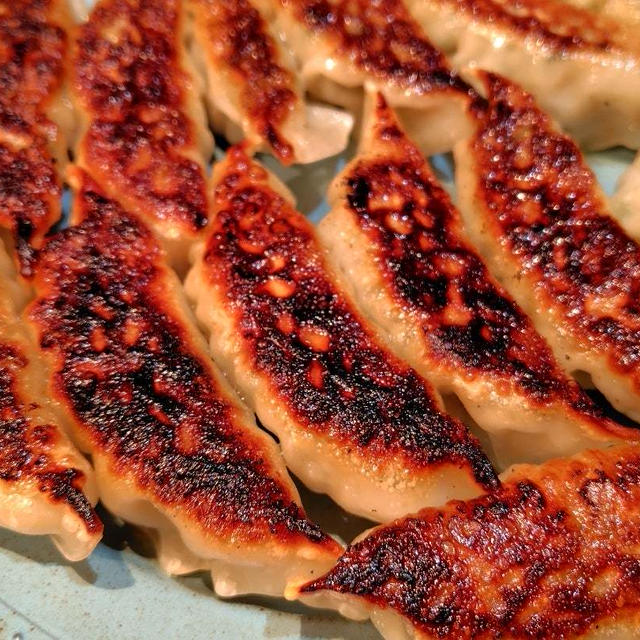 今夜は餃子を焼いただけ〜(*^^*)