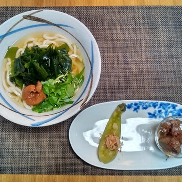 麺の日になってしまった・・・鶏レバーの時雨煮♪・・♪