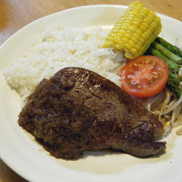 ご褒美のステーキプレート