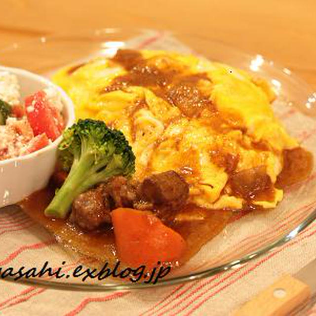 半熟オムライスの作りかた。