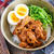 フライパンで5分♪『やわらか豚こまと豆苗のルーロー飯』【スピード＊節約＊丼＊今日のランチに】