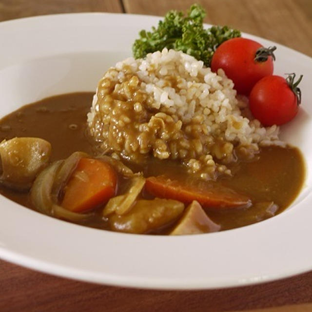 グリーンピース＆植物性カレーフレークでベジカレー