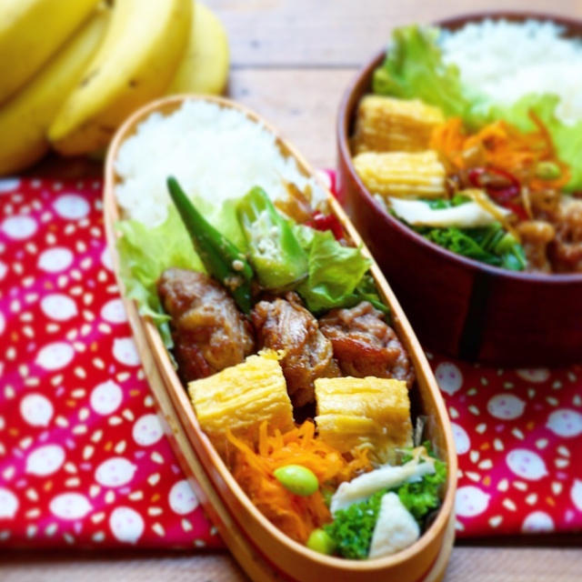 味付きお肉をグルグルと！豚こまのグルグル弁当♪