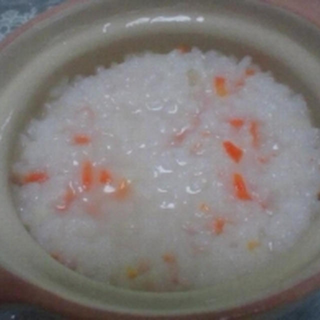 赤ちゃんのお魚にんじんご飯