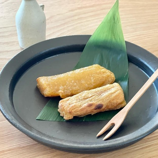 干し芋にバターを乗っけてトーストしたらスイートポテトみたいになった♪