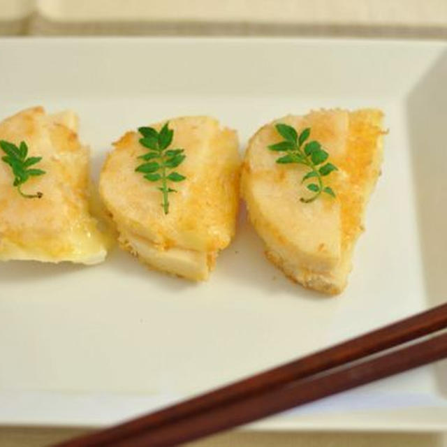 筍とカマンベールチーズの挟み揚げ