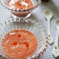ラズベリーin冷たいトマトカクテルスープ