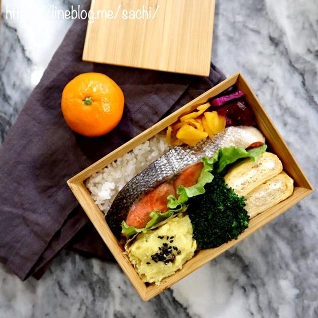息子の＊鮭弁当♡【#お弁当#鮭】