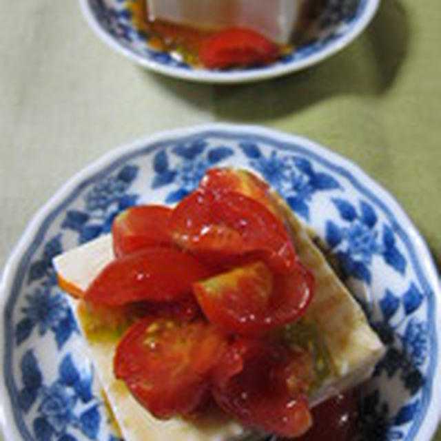 「プチトマトの冷奴」