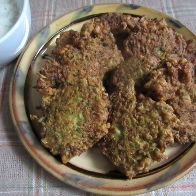 ブロッコリーとクミンのフリッター【Broccoli and Cumin Fritters with Yoghurt Sauce】1