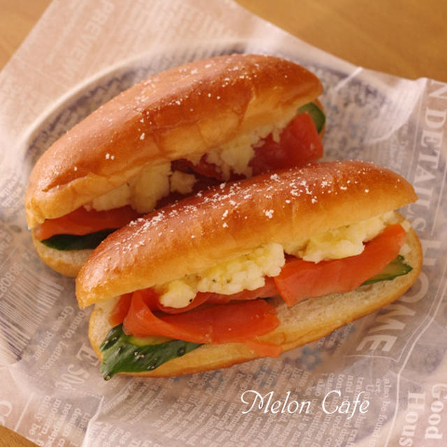 簡単あげパンでつくる、お魚ポテトの塩サンドイッチ☆ちょっとひと手間、おいしいカフェレシピ＆御礼
