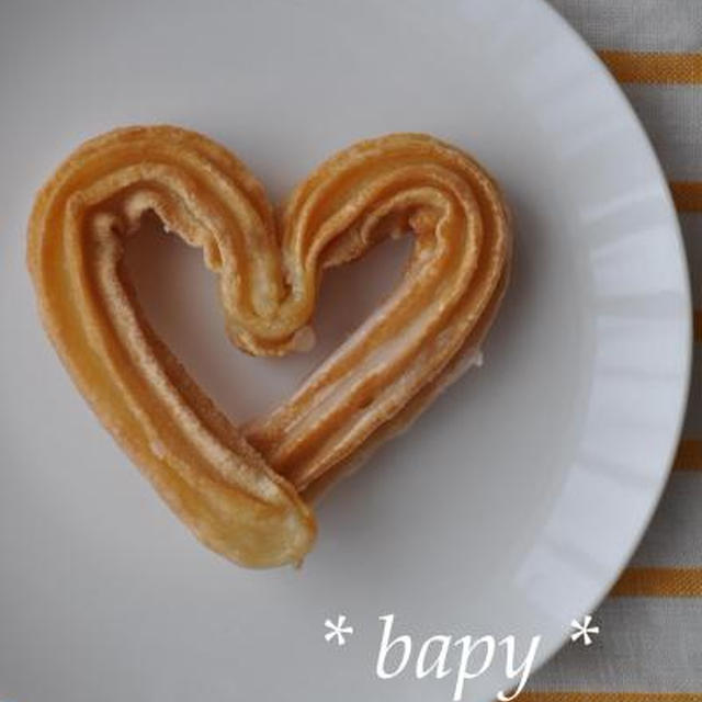 ハートのハニーチュロ By Bapy さん レシピブログ 料理ブログのレシピ満載
