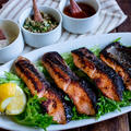 桜鱒（鮭でも）の塩焼きと３種のソースでお魚が楽しくなるレシピ【どさんこワイドさんより】