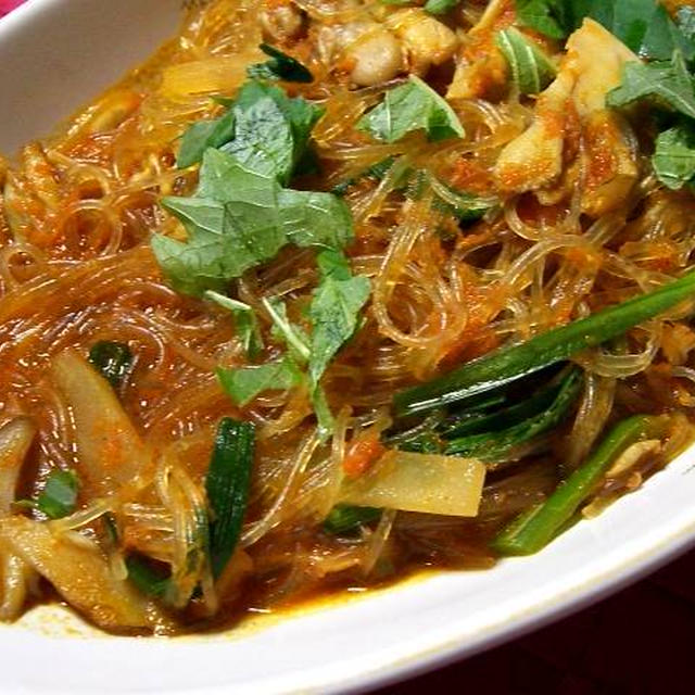 野菜だけのコチュジャンカレー春雨ヌードル