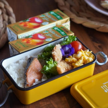 今日のお弁当（アジフライ）