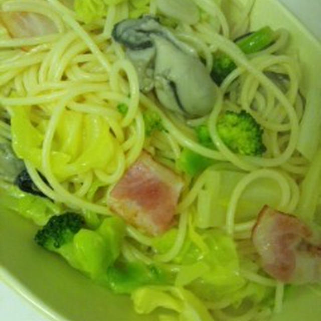 牡蠣のパスタ