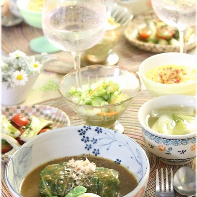 【レシピ】もやしたっぷり和風カレーロールキャベツ。と　献立。と1日48時間。