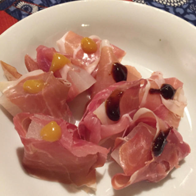 生ハム巻大根