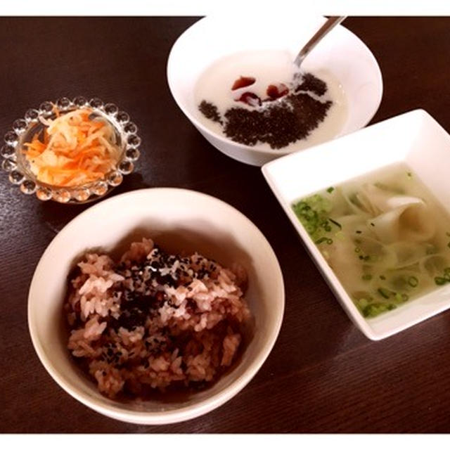 お食い初めの残りで朝ごはん