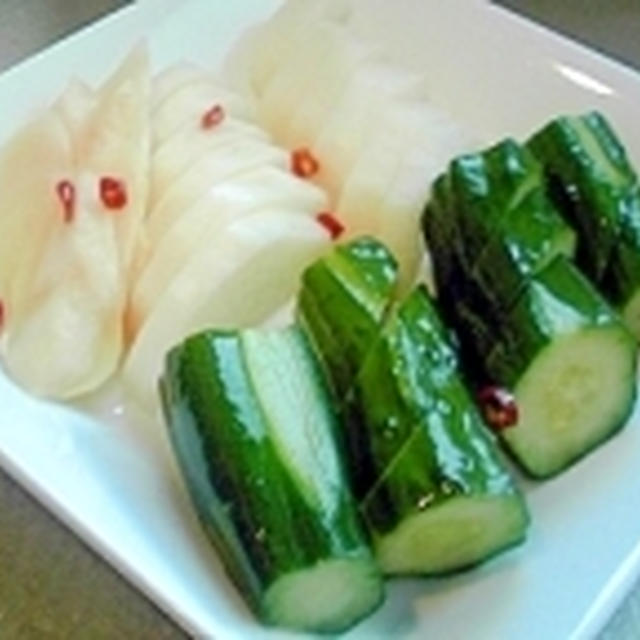 瓶で簡単に！美味しい３種の浅漬け♪