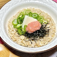 オートミールで明太子バターリゾット