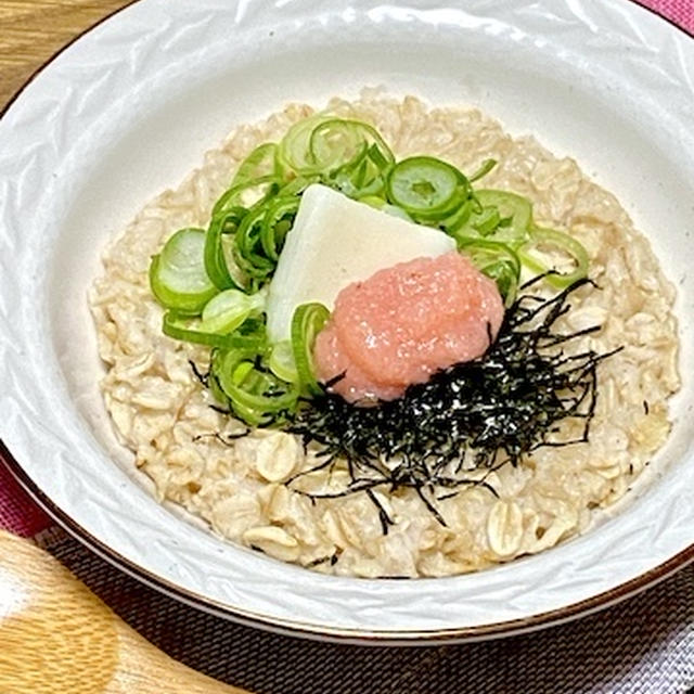 オートミールで明太子バターリゾット