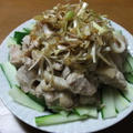 ゆで鶏の島にんにく薬味だれ