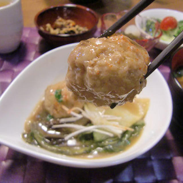 【豚肉団子中華味噌煮込み】の定食♪