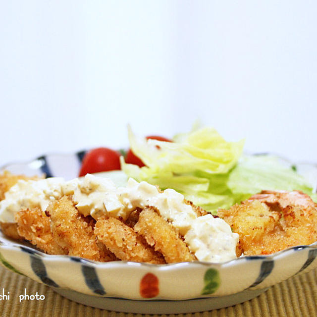 チキンフライ（タルタルかけ）＆「食卓風景と火傷」