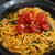 アンチョビバターで味付けしたフレッシュトマトソースのカラヒグ麺