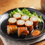 ごぼうの豚ばら巻き照り焼き