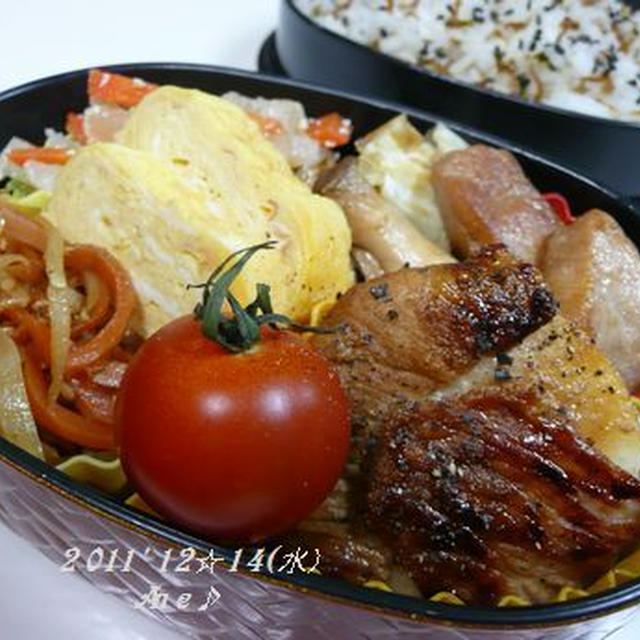 長芋肉巻＆皮キンピラ・・・お弁当♪