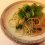 オイルサーディンと三つ葉のパスタ。